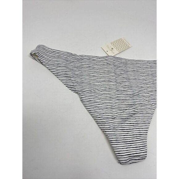 EBERJEY Bikini Bottom Womens Small S Ivory Black Striped NEW Lines Annia REVOLVE - Picture 8 of 8